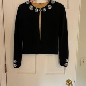 Black open style sweater